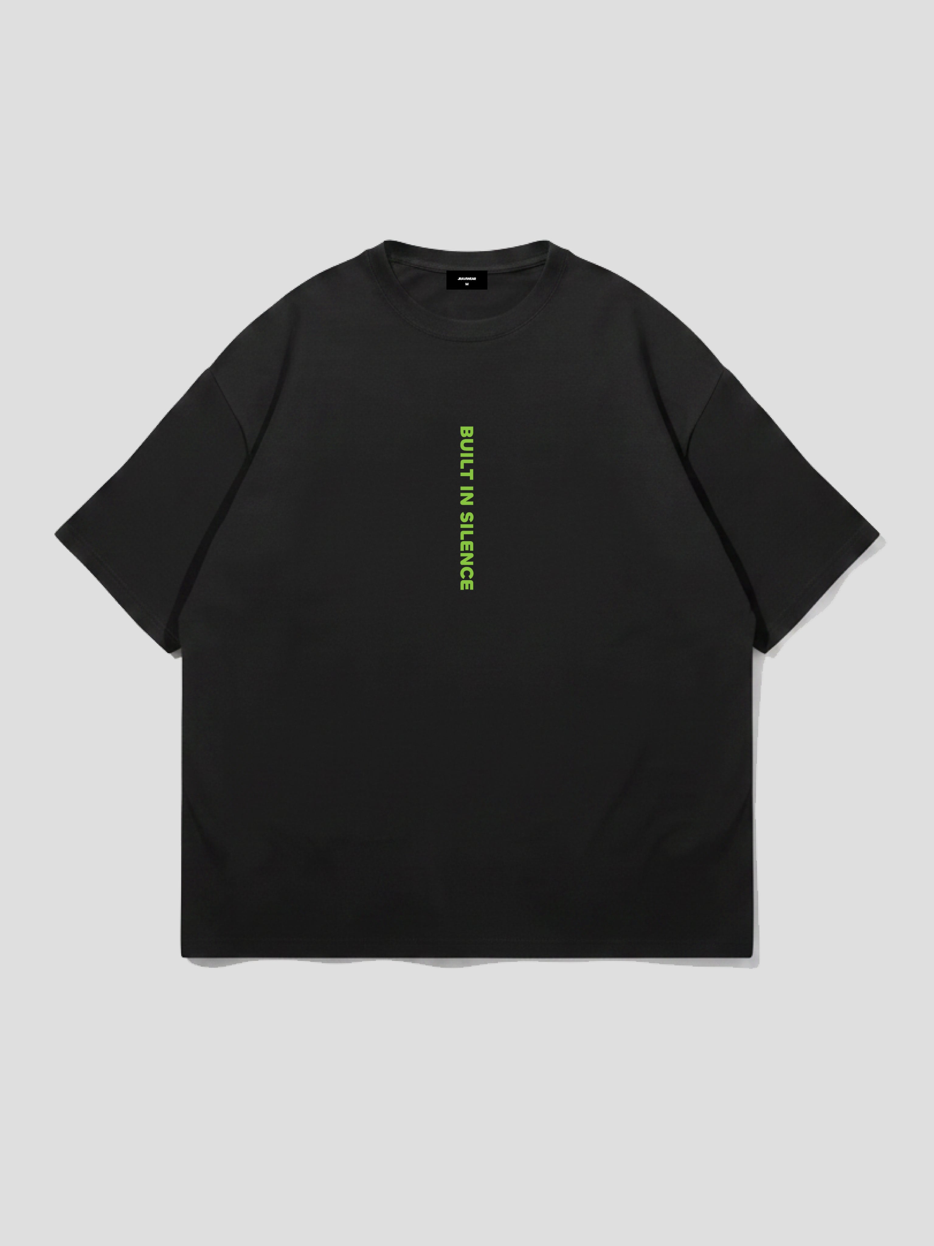 JRAVI SILENCE HEAVY DROP TEE - BLACK