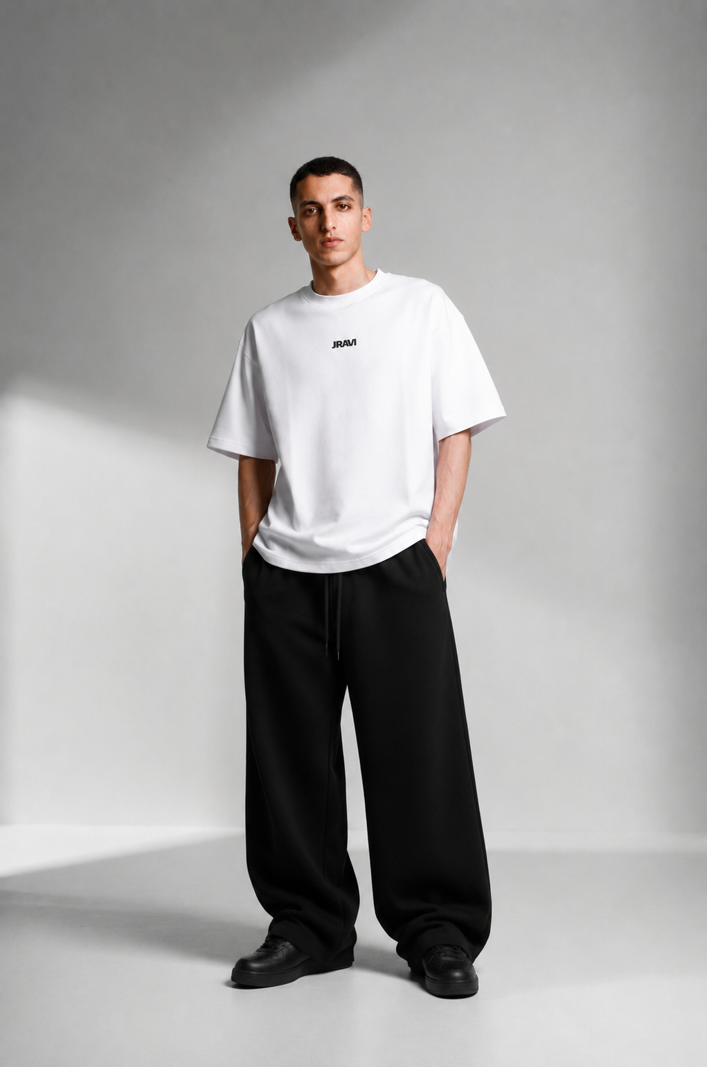 JRAVI MINIMAL HEAVY DROP TEE - WHITE