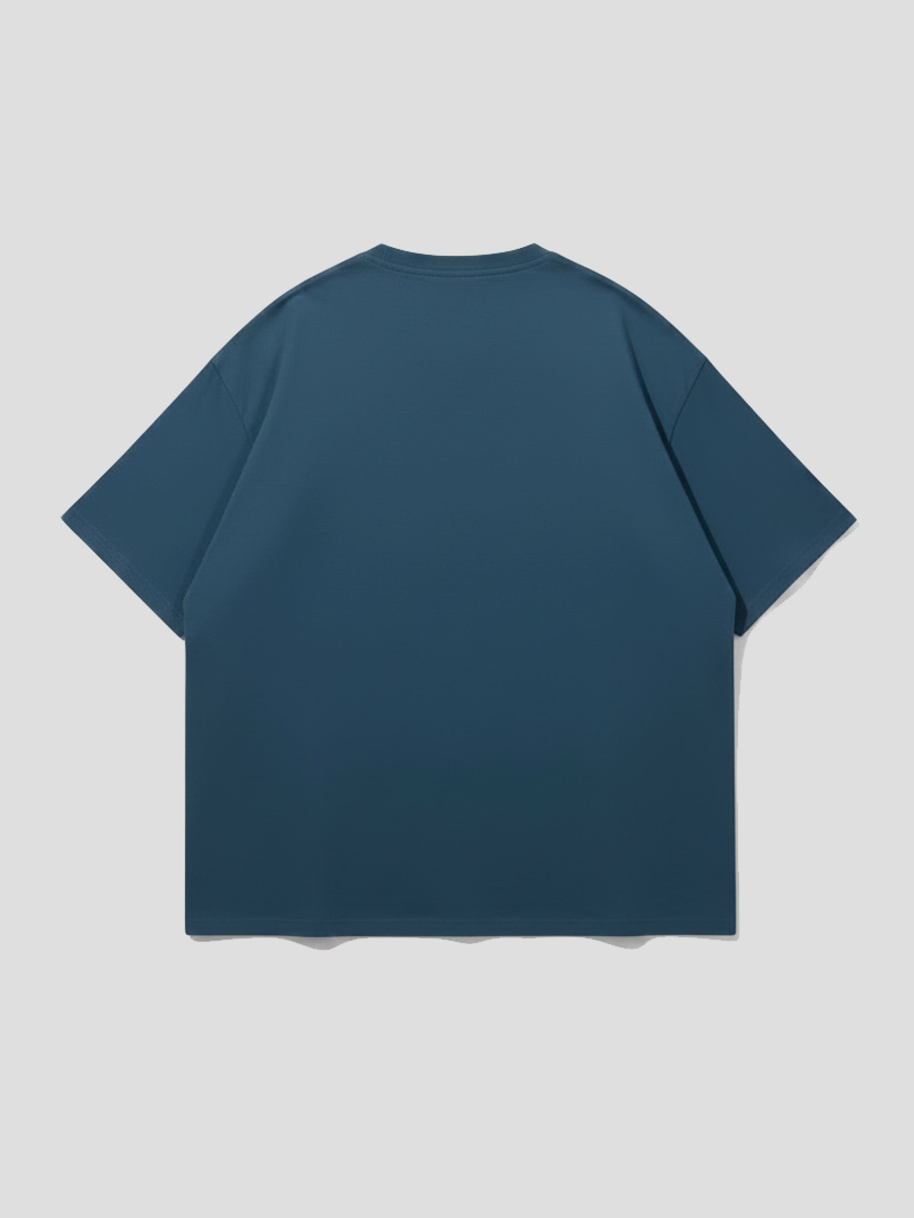 JRAVI MINIMAL HEAVY DROP TEE - PETROL