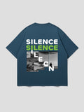 JRAVI SILENCE HEAVY DROP TEE - PETROL