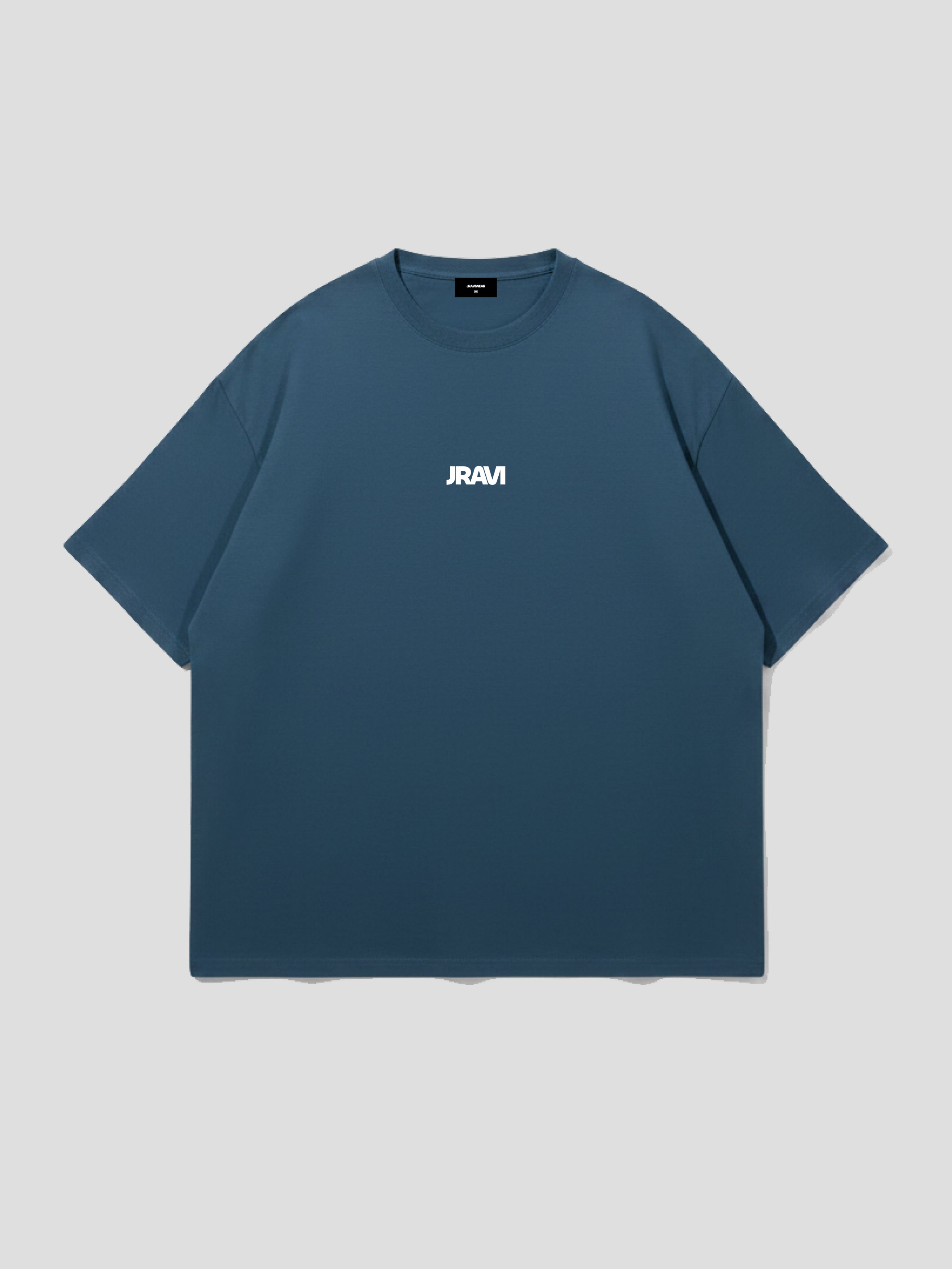 JRAVI MINIMAL HEAVY DROP TEE - PETROL