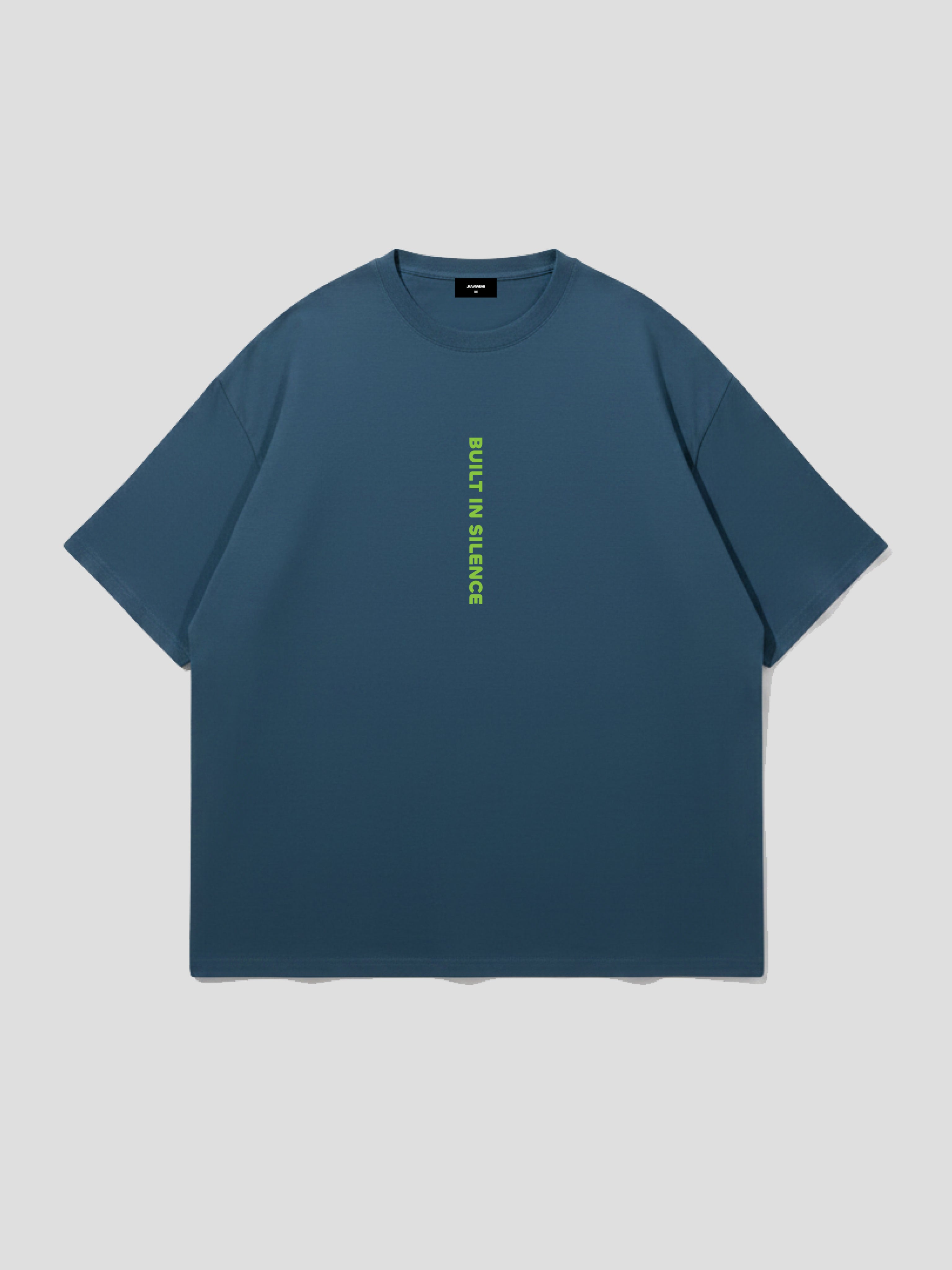 JRAVI SILENCE HEAVY DROP TEE - PETROL
