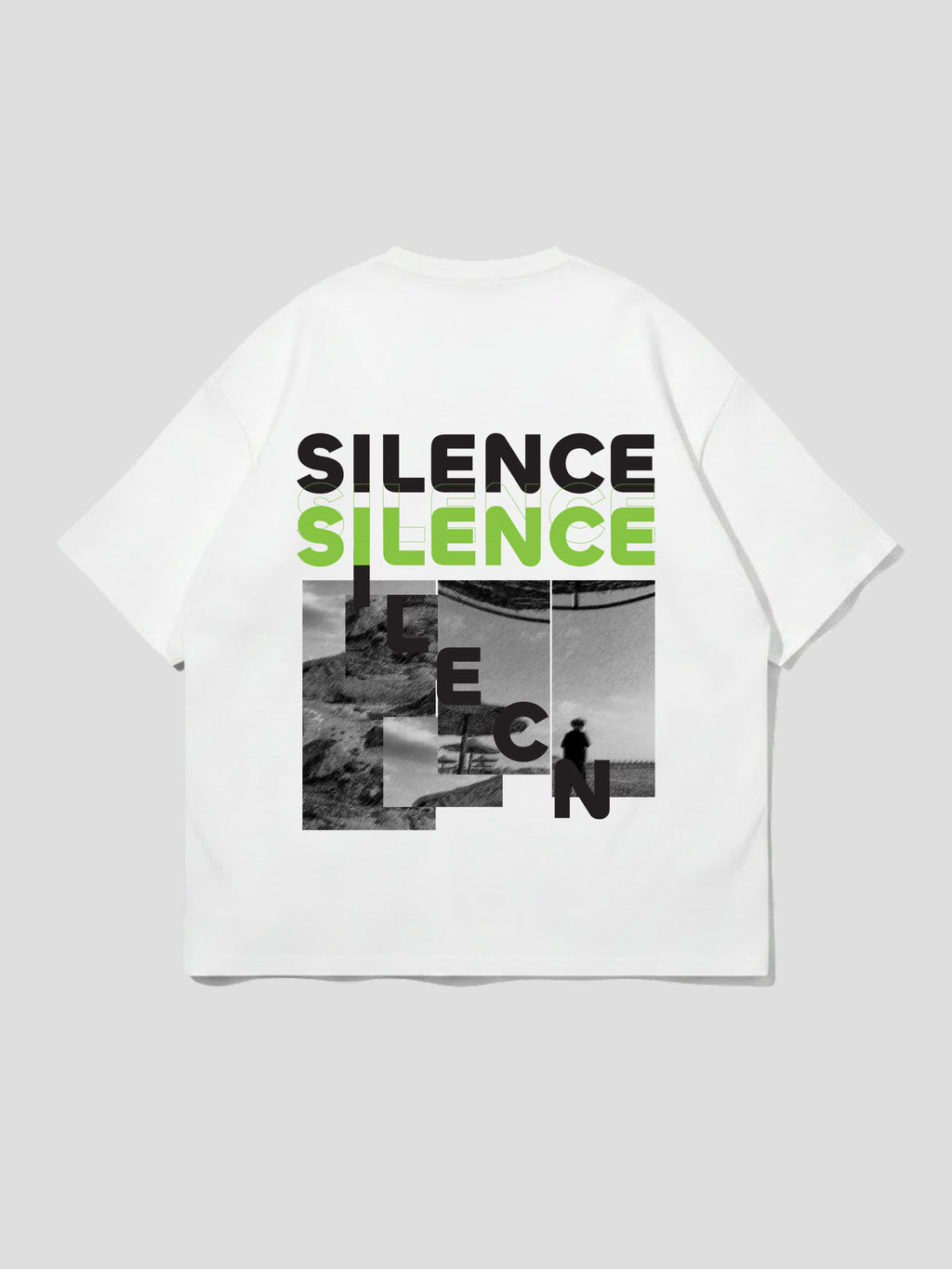 JRAVI SILENCE HEAVY DROP TEE - WHITE