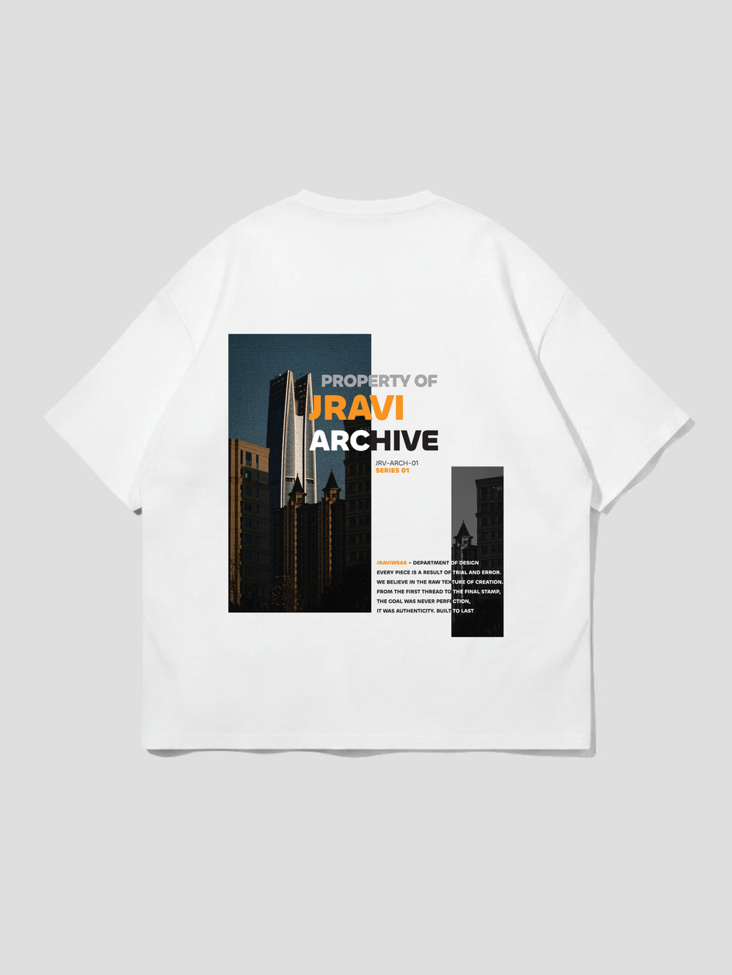 JRAVI VINTAGE HEAVY DROP TEE - WHITE