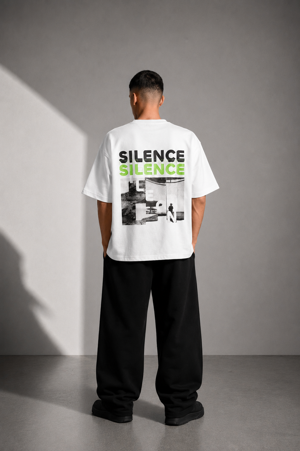 JRAVI SILENCE HEAVY DROP TEE - WHITE